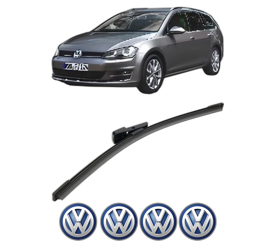 Stergator lamela spate Volkswagen GOLF VAN VII Variant (BA5) din 2013 - 2017, pentru luneta auto, Bosch Aerotwin, din cauciuc siliconat rezistent, 4 Stickere Auto VW