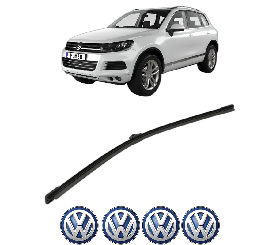 Stergator lamela spate Volkswagen TOUAREG VAN (7P5) din 2011 - 2014, pentru luneta auto, Bosch Aerotwin, din cauciuc siliconat rezistent, 4 Stickere Auto VW