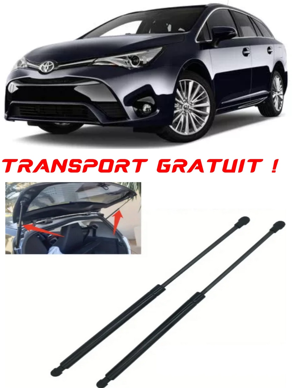 Set 2 amortizoare Haion portbagaj pentru masina Toyota AVENSIS Estate (_T27_)