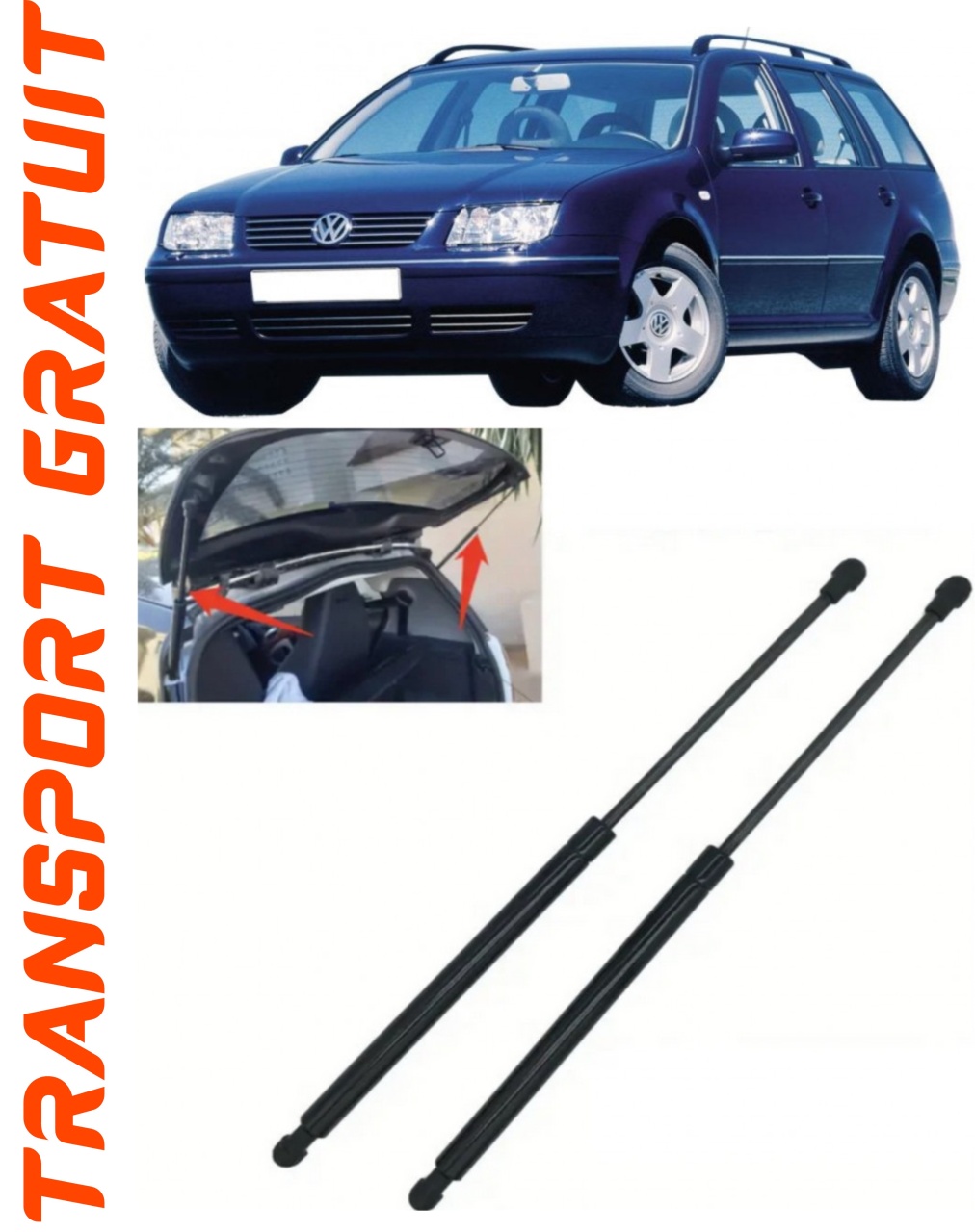Set 2 amortizoare Haion portbagaj pentru masina VOLKSWAGEN Bora