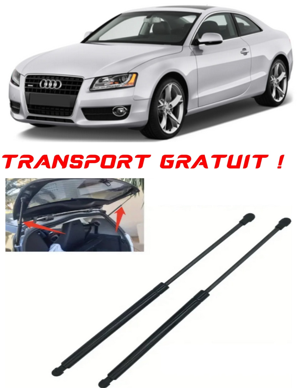 Set 2 amortizoare Haion portbagaj pentru masina AUDI A5 (8T3)