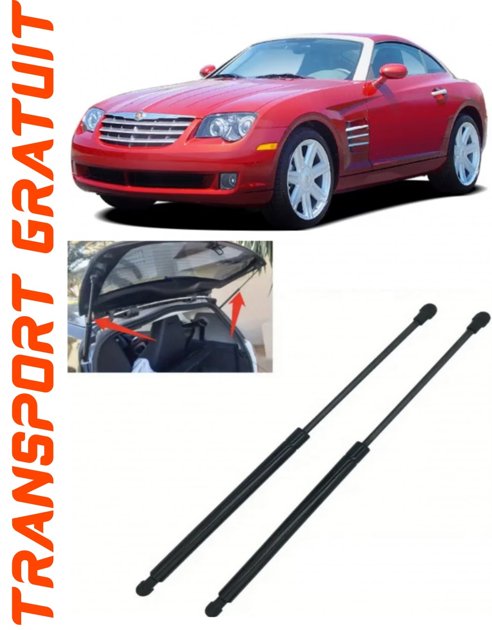 Set 2 amortizoare Haion portbagaj pentru masina Chrysler CROSSFIRE