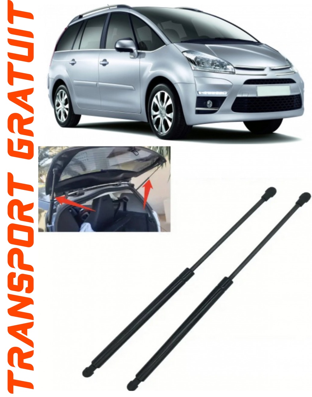 Set 2 amortizoare Haion portbagaj pentru masina Citroen C4 Grand Picasso
