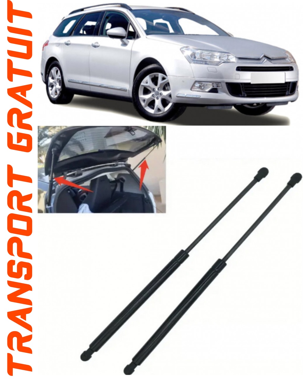 Set 2 amortizoare Haion portbagaj pentru masina Citroen C5 III