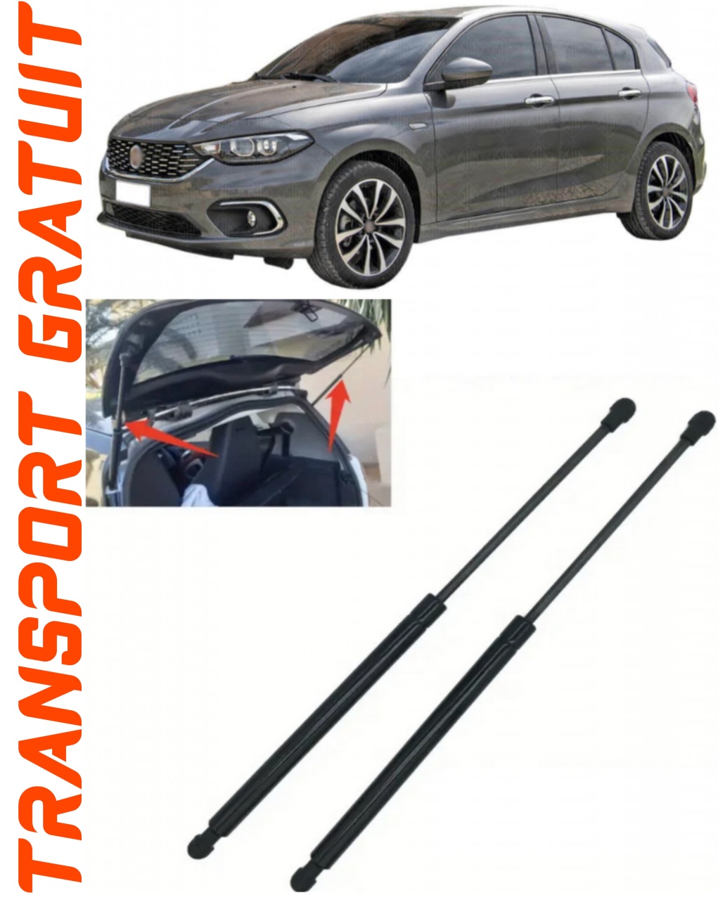 Set 2 amortizoare Haion portbagaj pentru masina Fiat Tipo