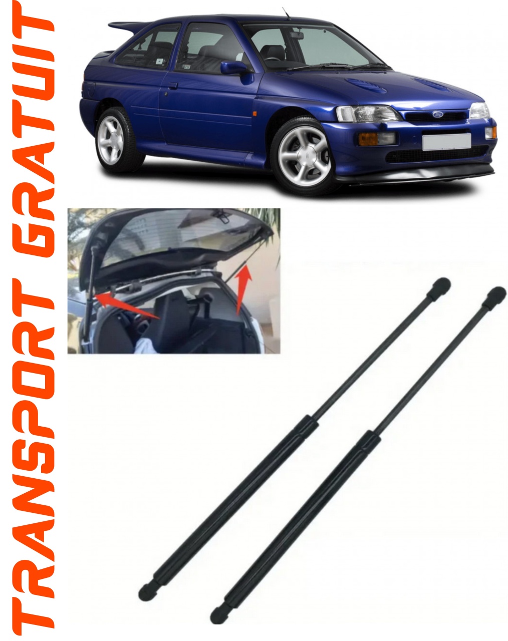 Set 2 amortizoare Haion portbagaj pentru masina Ford Escort