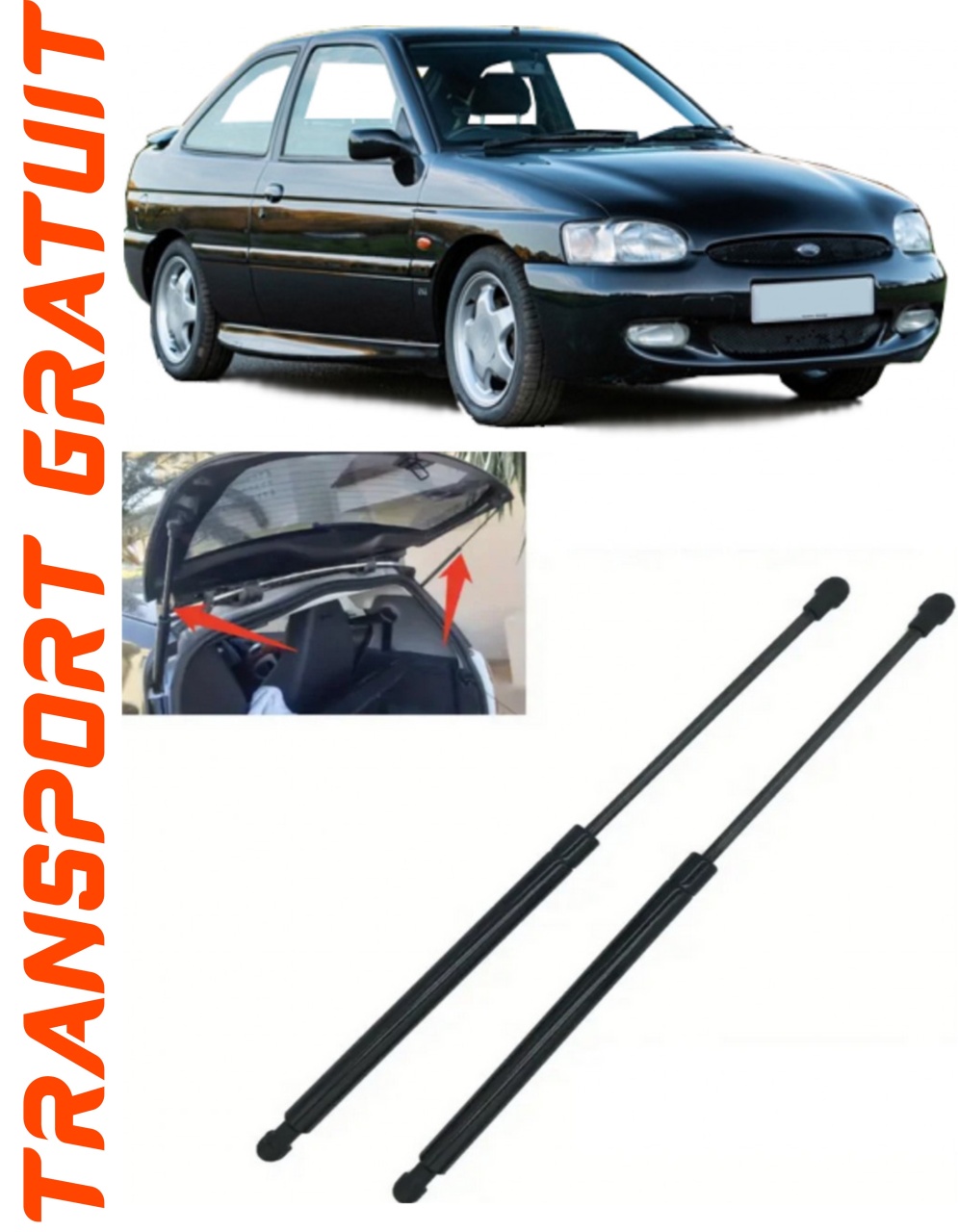 Set 2 amortizoare Haion portbagaj pentru masina Ford Escort