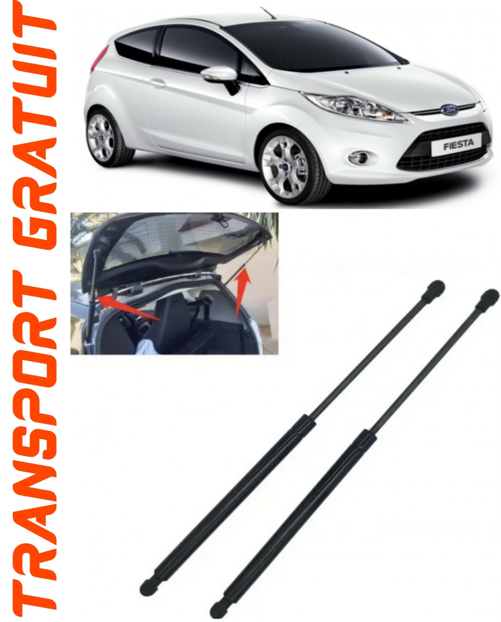 Set 2 amortizoare Haion portbagaj pentru masina Ford Fiesta VI