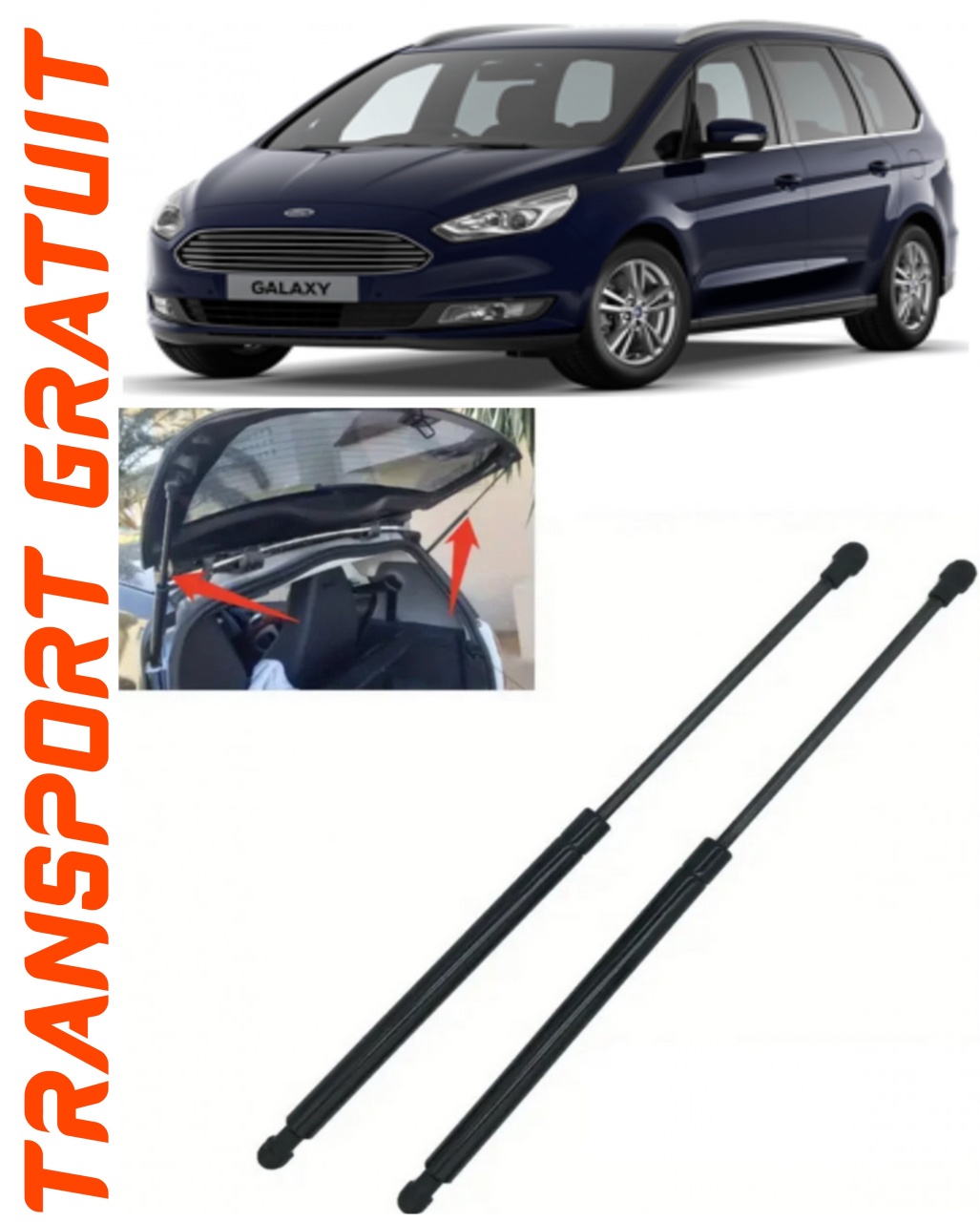 Set 2 amortizoare Haion portbagaj pentru masina Ford Galaxy MK II
