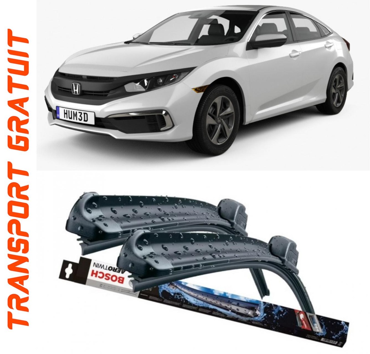 Stergatoare auto dedicat cu masina Honda Civic
