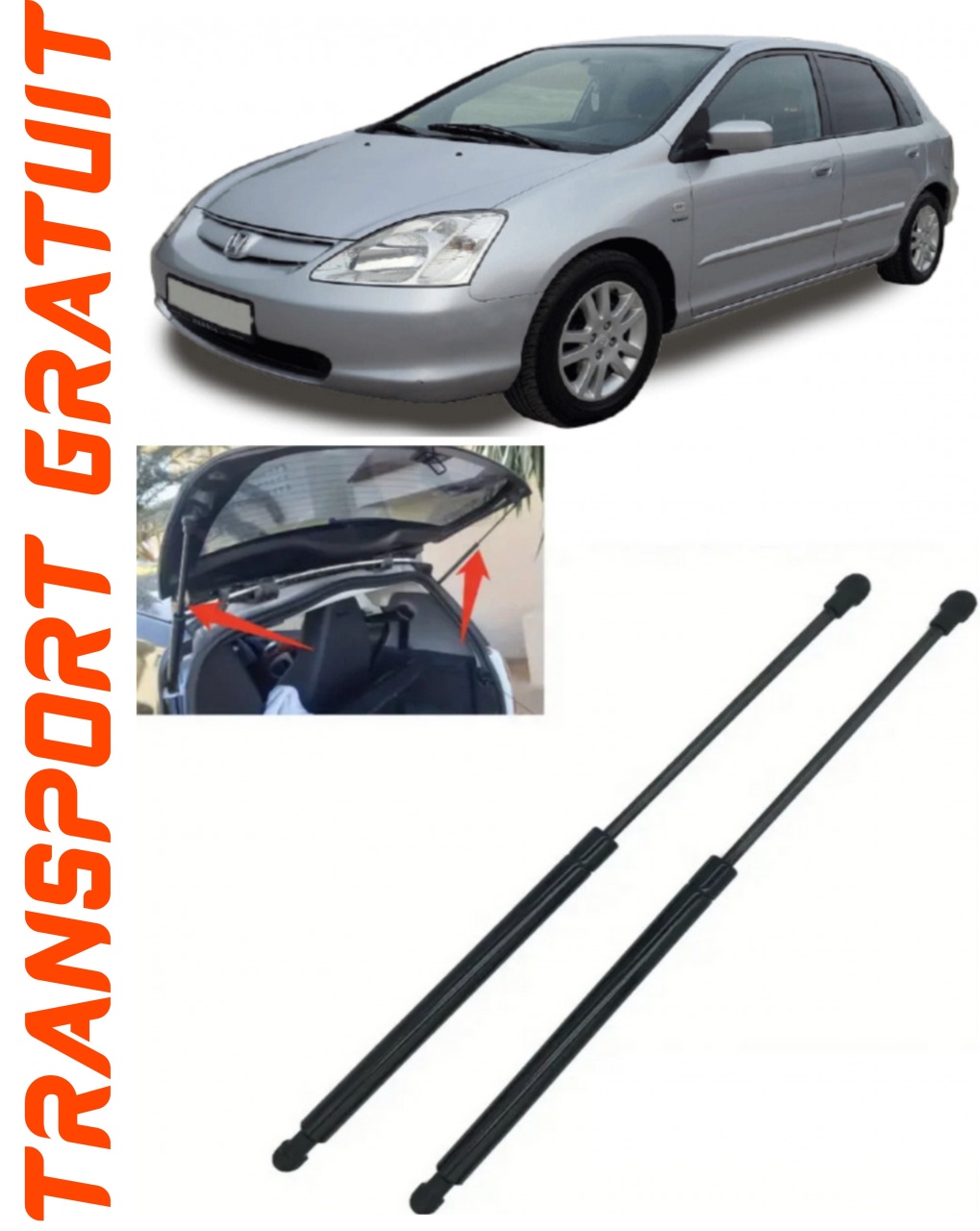Set 2 amortizoare Haion portbagaj pentru masina Honda Civic VII