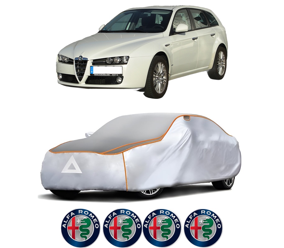 Husa Prelata Antigrindina Auto ALFA ROMEO 159 Sportwagon (939_) din 2005-2012, Protectie auto contra intemperiilor la grindina, Waterproof, 4x Stickere auto ALFA ROMEO