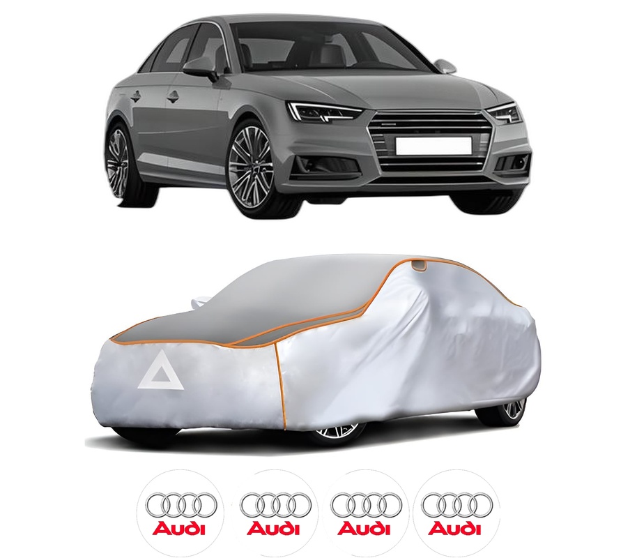 Husa Prelata Antigrindina Auto AUDI A4 B9 (8W2, 8WC) din 2015-2021, Protectie auto contra intemperiilor la grindina, Waterproof, 4x Stickere auto AUDI