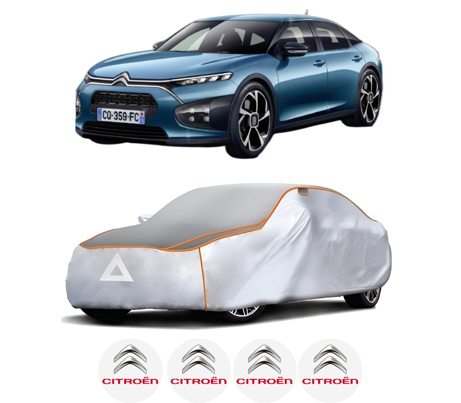 Husa Prelata Antigrindina Auto CITROEN C5 X (ND_, NC_) din 2021-2023, Protectie auto contra intemperiilor la grindina, Waterproof, 4x Stickere auto CITROEN