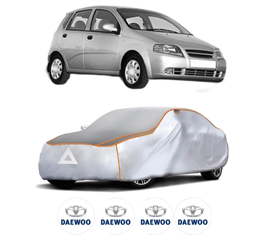 Husa Prelata Antigrindina Auto DAEWOO KALOS (KLAS) din 2002-2003, Protectie auto contra intemperiilor la grindina, Waterproof, 4x Stickere auto DAEWOO