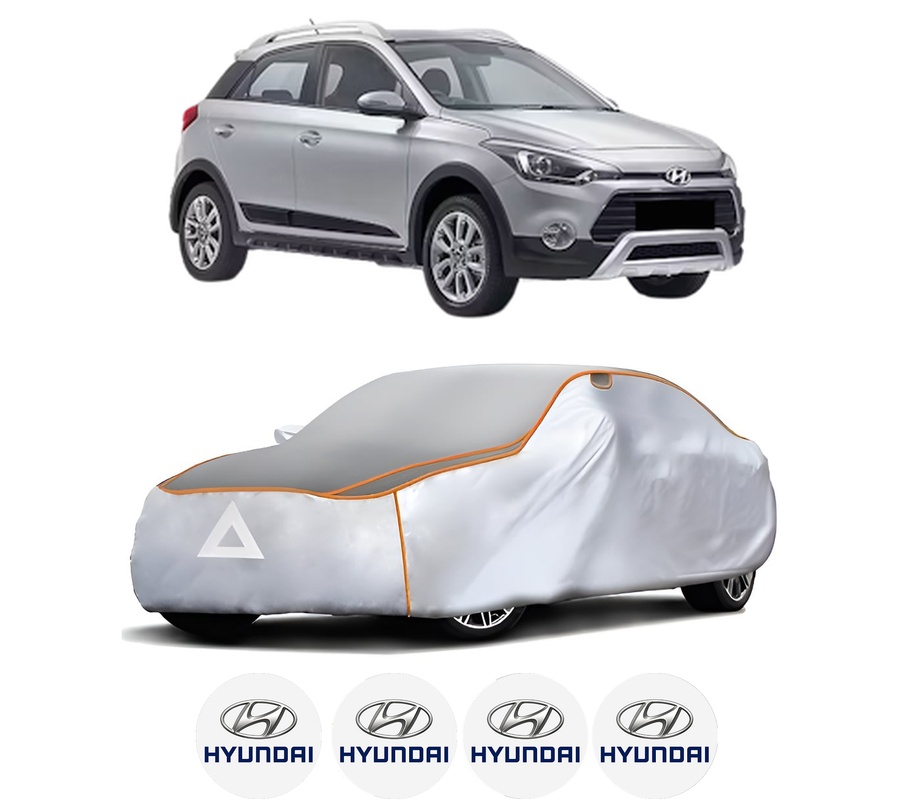 Husa Prelata Antigrindina Auto HYUNDAI i20 ACTIVE (IB, GB) din 2015-2018, Protectie auto contra intemperiilor la grindina, Waterproof, 4x Stickere auto HYUNDAI