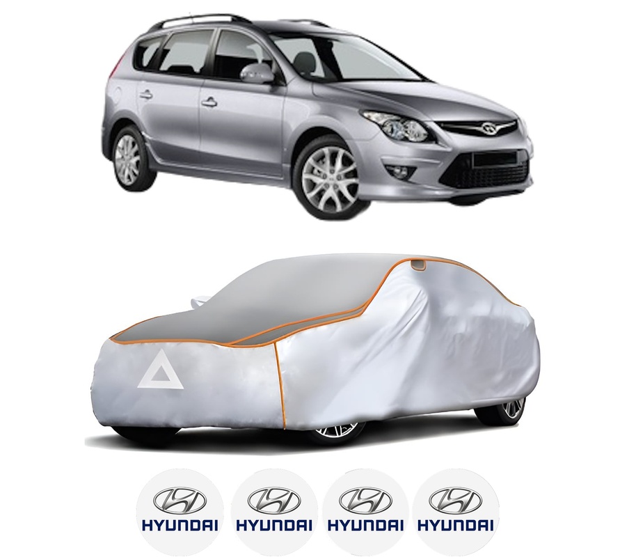 Husa Prelata Antigrindina Auto HYUNDAI i30 Estate (GD) din 2012-2017, Protectie auto contra intemperiilor la grindina, Waterproof, 4x Stickere auto HYUNDAI