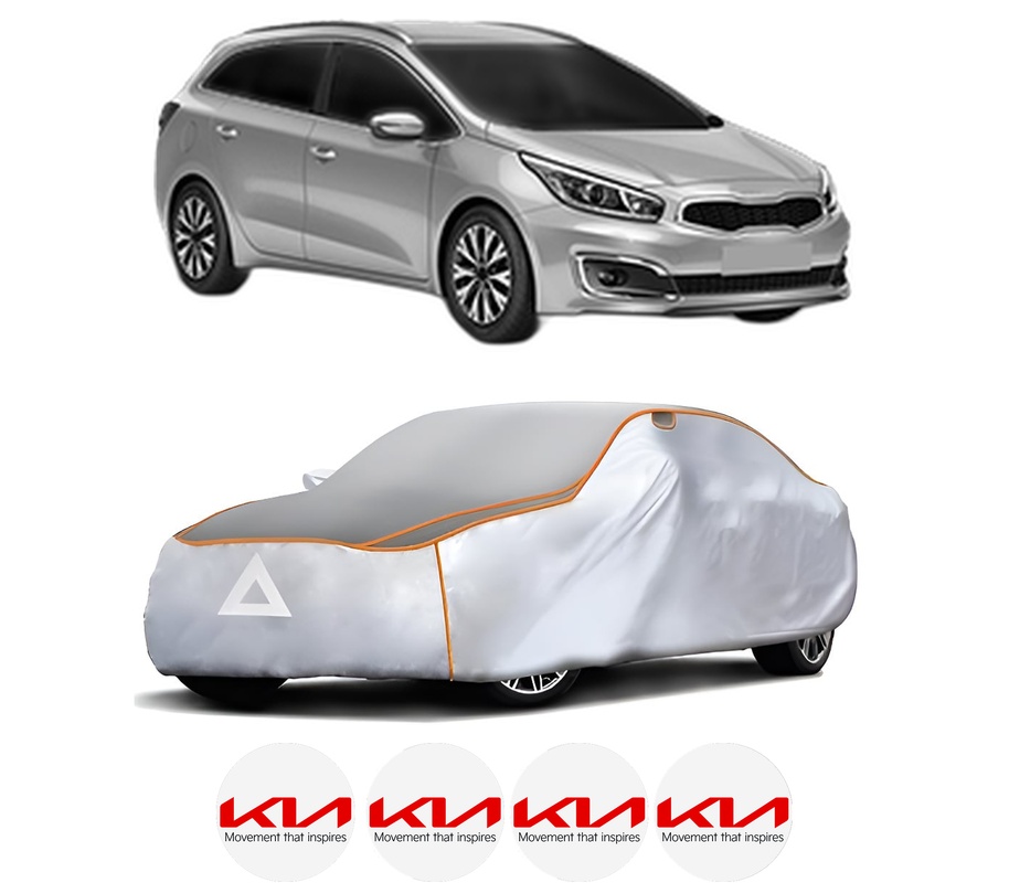 Husa Prelata Antigrindina Auto KIA CEED Combi Van (CD) din 2019, Protectie auto contra intemperiilor la grindina, Waterproof, 4x Stickere auto KIA