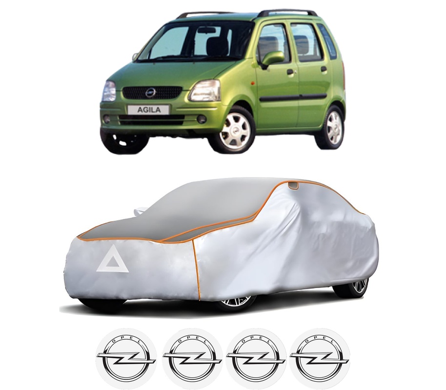 Husa Prelata Antigrindina Auto OPEL AGILA A (H00) din 2000-2007, Protectie auto contra intemperiilor la grindina, Waterproof, 4x Stickere auto OPEL