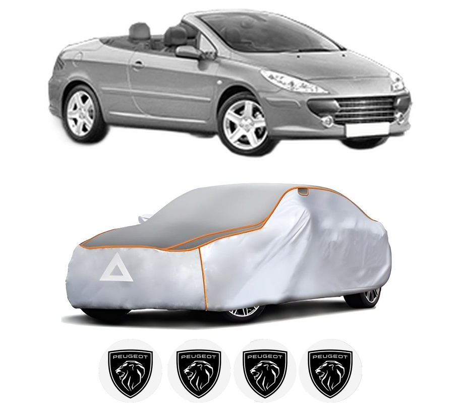 Husa Prelata Antigrindina Auto PEUGEOT 307 CC (3B) din 2003-2009, Protectie auto contra intemperiilor la grindina, Waterproof, 4x Stickere auto PEUGEOT