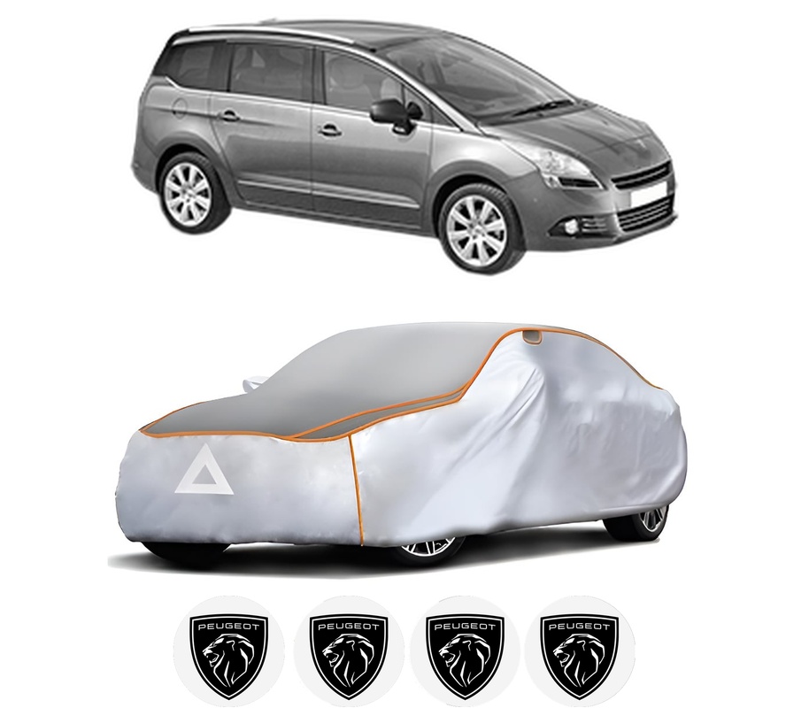 Husa Prelata Antigrindina Auto PEUGEOT 5008 (0U_, 0E_) din 2009-2017, Protectie auto contra intemperiilor la grindina, Waterproof, 4x Stickere auto PEUGEOT