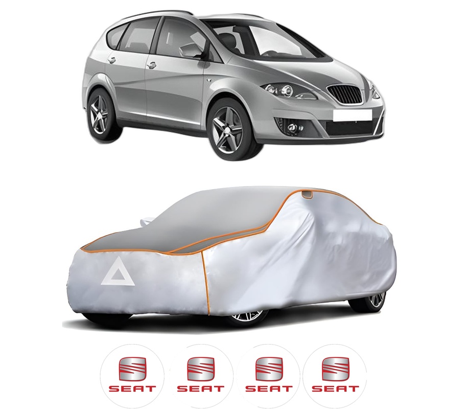 Husa Prelata Antigrindina Auto SEAT ALTEA XL (5P5, 5P8) din 2006-2015, Protectie auto contra intemperiilor la grindina, Waterproof, 4x Stickere auto SEAT