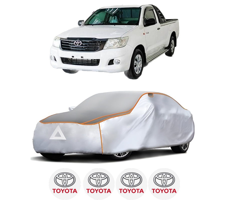 Husa Prelata Antigrindina Auto TOYOTA HILUX VIII Platform/Chassis (_N1_) din 2015, Protectie auto contra intemperiilor la grindina, Waterproof, 4x Stickere auto TOYOTA