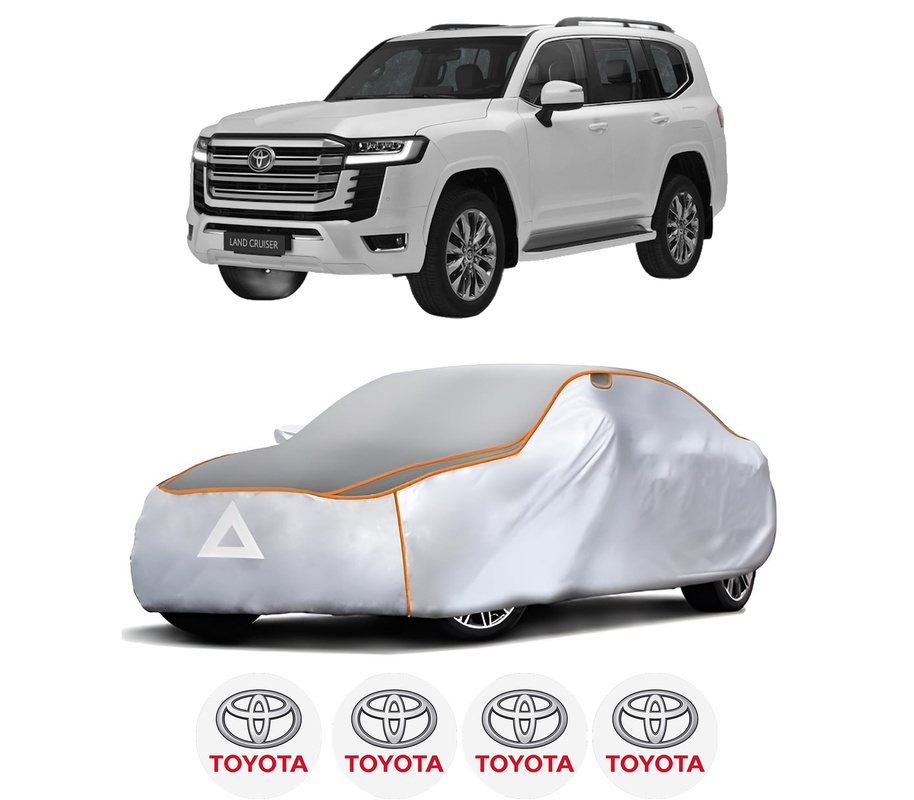 Husa Prelata Antigrindina Auto TOYOTA LAND CRUISER 300 (_J3_) din 2021-2022, Protectie auto contra intemperiilor la grindina, Waterproof, 4x Stickere auto TOYOTA