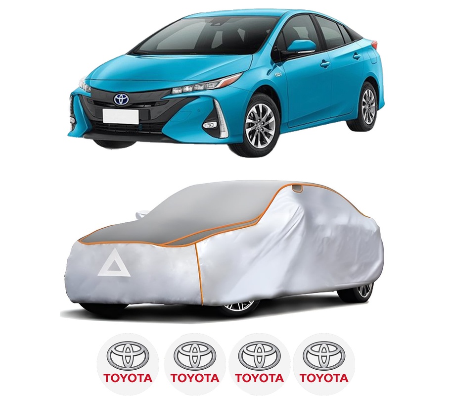 Husa Prelata Antigrindina Auto TOYOTA PRIUS PHV (_W52_) din 2016-2022, Protectie auto contra intemperiilor la grindina, Waterproof, 4x Stickere auto TOYOTA