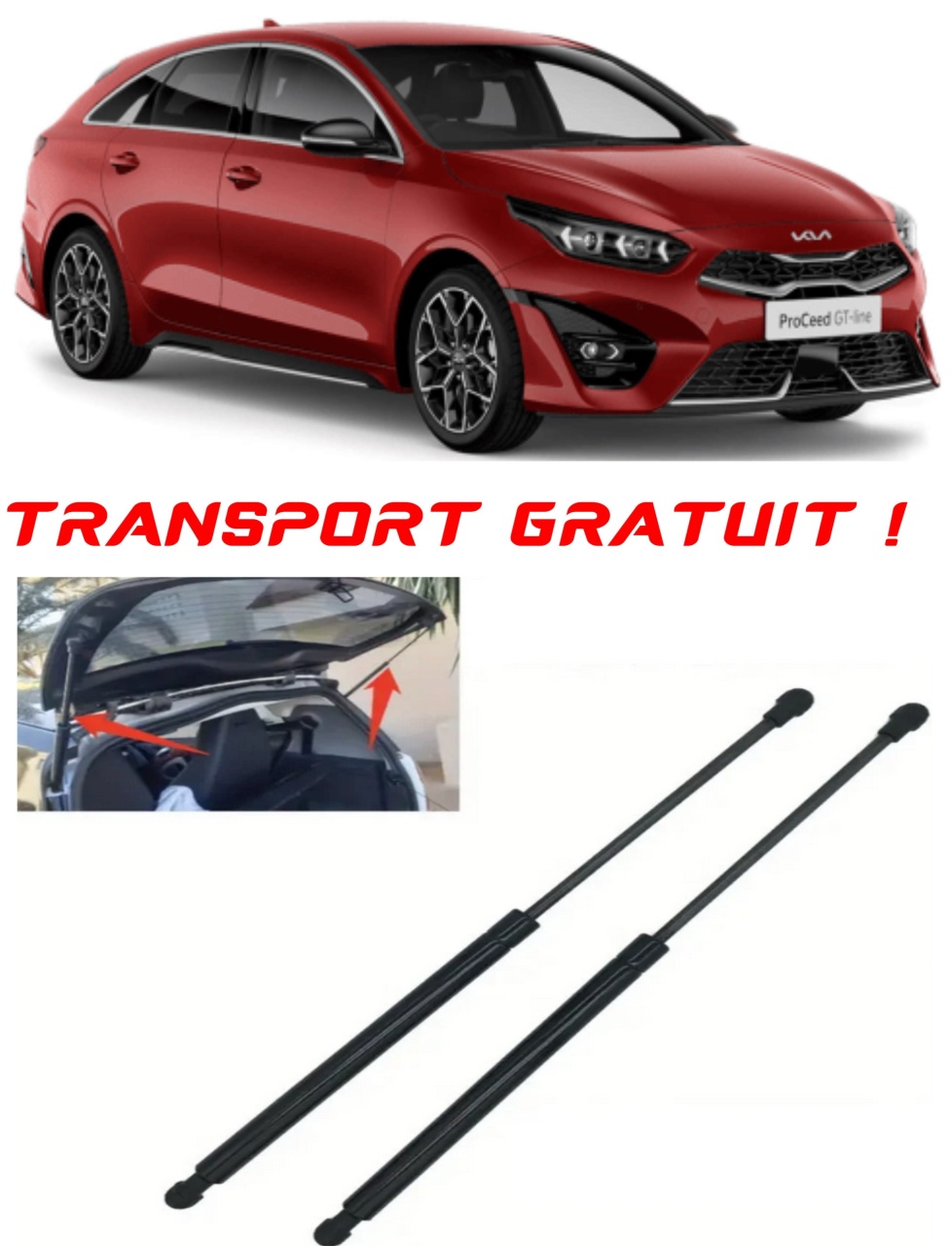 Set 2 amortizoare Haion portbagaj pentru masina Kia PROCEED (CD)