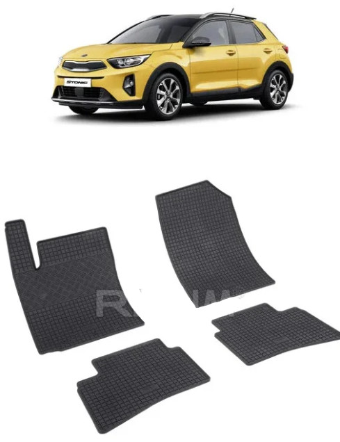 Set 4 covorase Kia Stonic 2021-prezent, din cauciuc 100%, compatibile cu autoturismul KIA Stonic