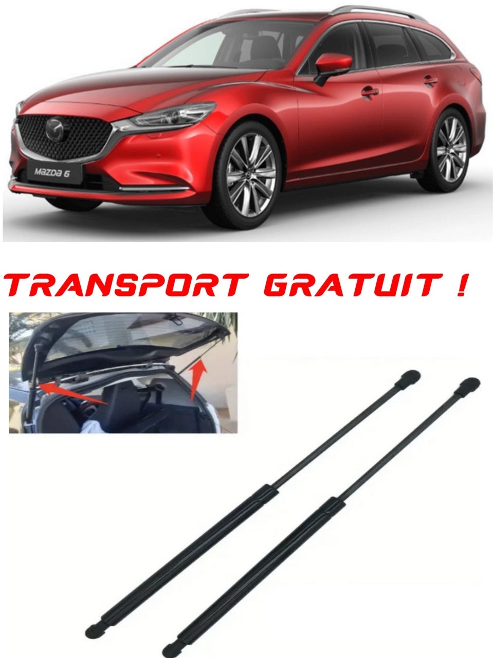 Set 2 amortizoare Haion portbagaj pentru masina Mazda 6 Hatchback (GG)