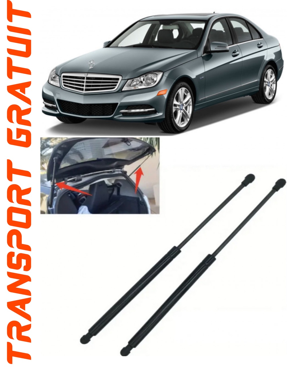 Set 2 amortizoare Haion portbagaj pentru masina Mercedes-benz C-Class