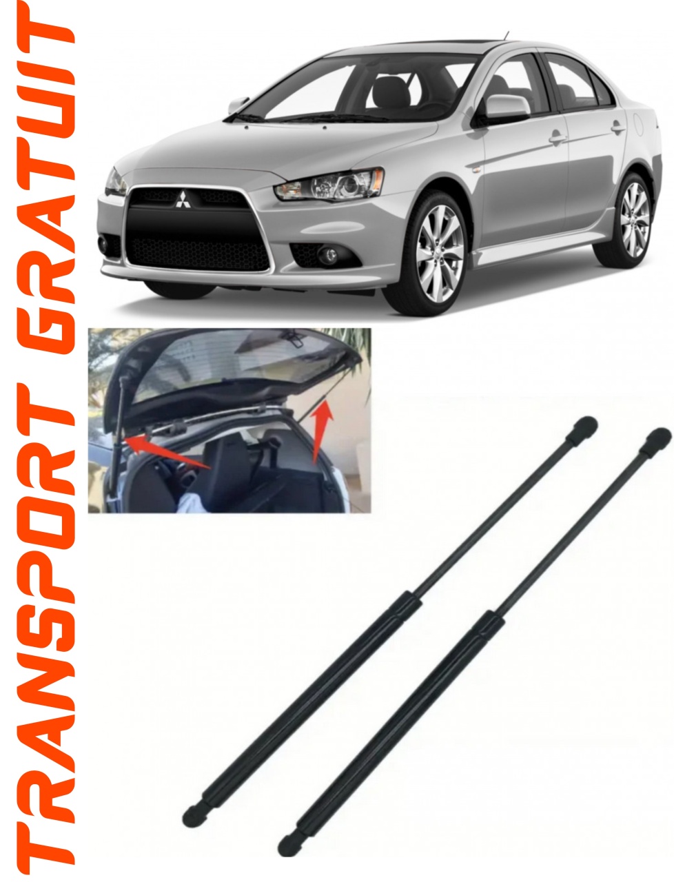 Set 2 amortizoare Haion portbagaj pentru masina Mitsubishi Lancer VIII