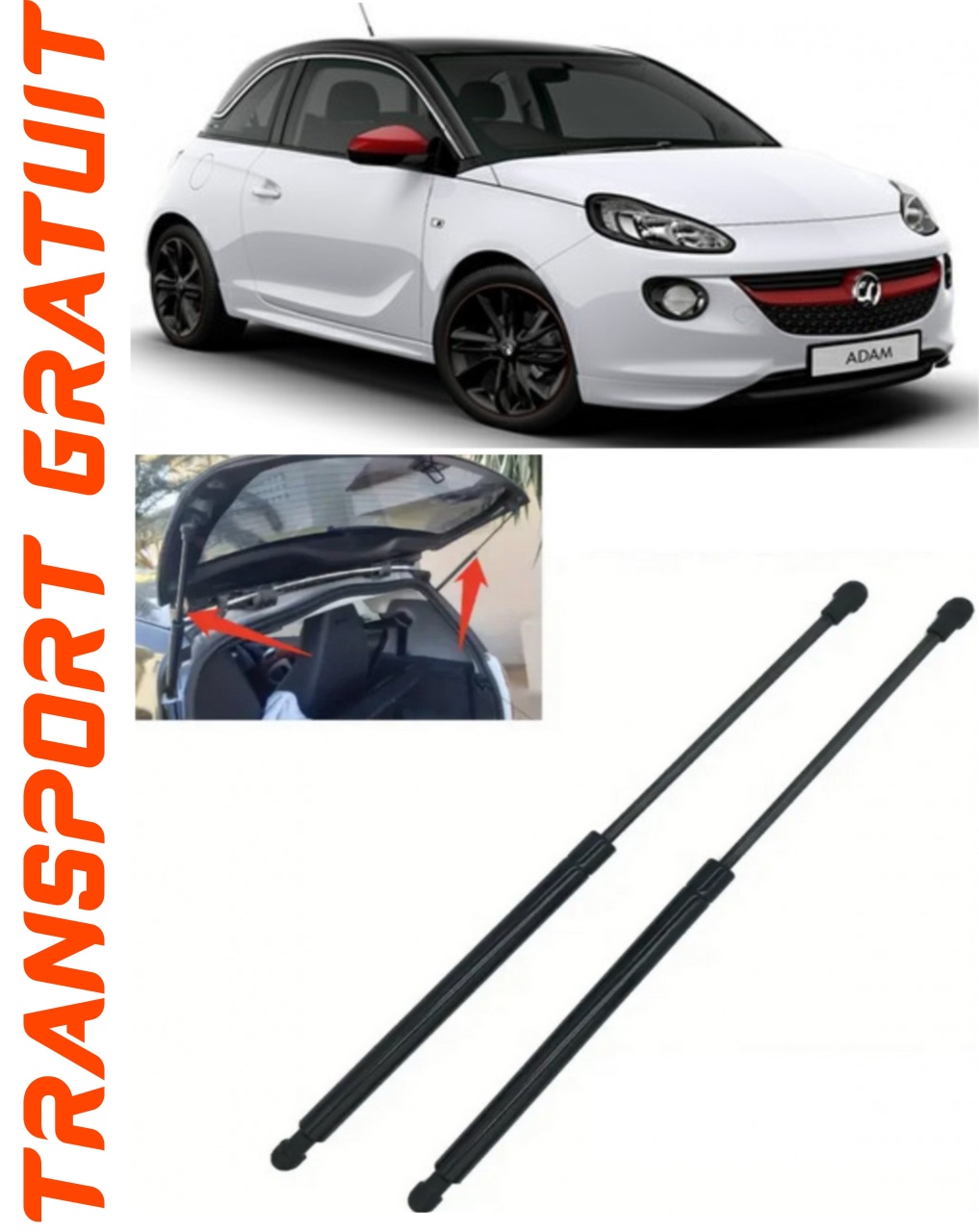 Set 2 amortizoare Haion portbagaj pentru masina Opel Adam