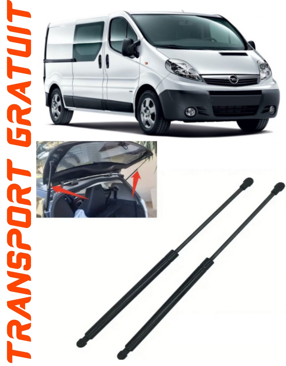 Set 2 amortizoare Haion portbagaj pentru masina Opel Vivaro A