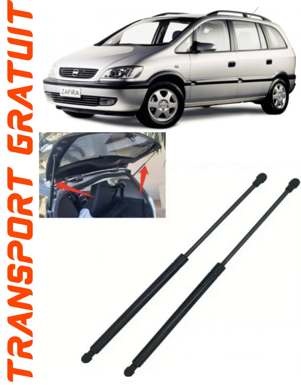 Set 2 amortizoare Haion portbagaj pentru masina Opel Zafira