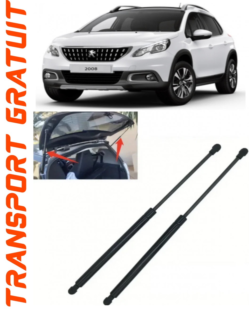 Set 2 amortizoare Haion portbagaj pentru masina Peugeot 2008 I