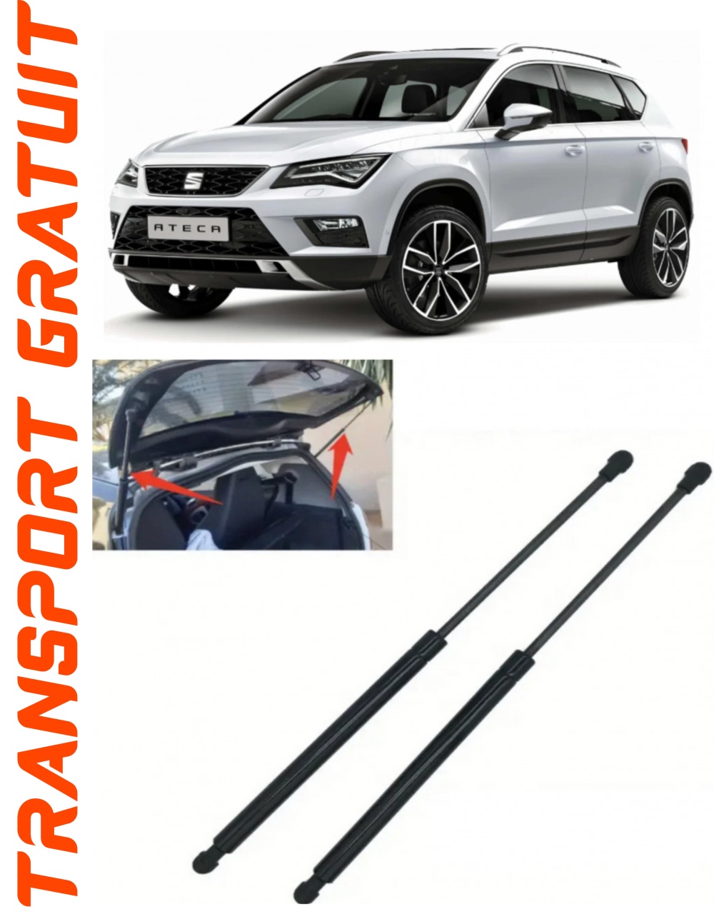 Set 2 amortizoare Haion portbagaj pentru masina Seat Ateca