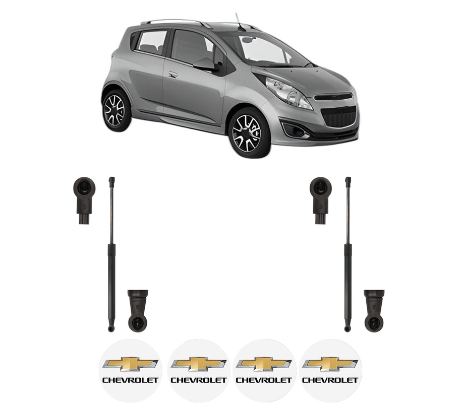 Set amortizoare portbagaj haion pentru CHEVROLET SPARK (M300) din 2010-2010, 2 bucati, KROSNO, 4 stickere auto CHEVROLET
