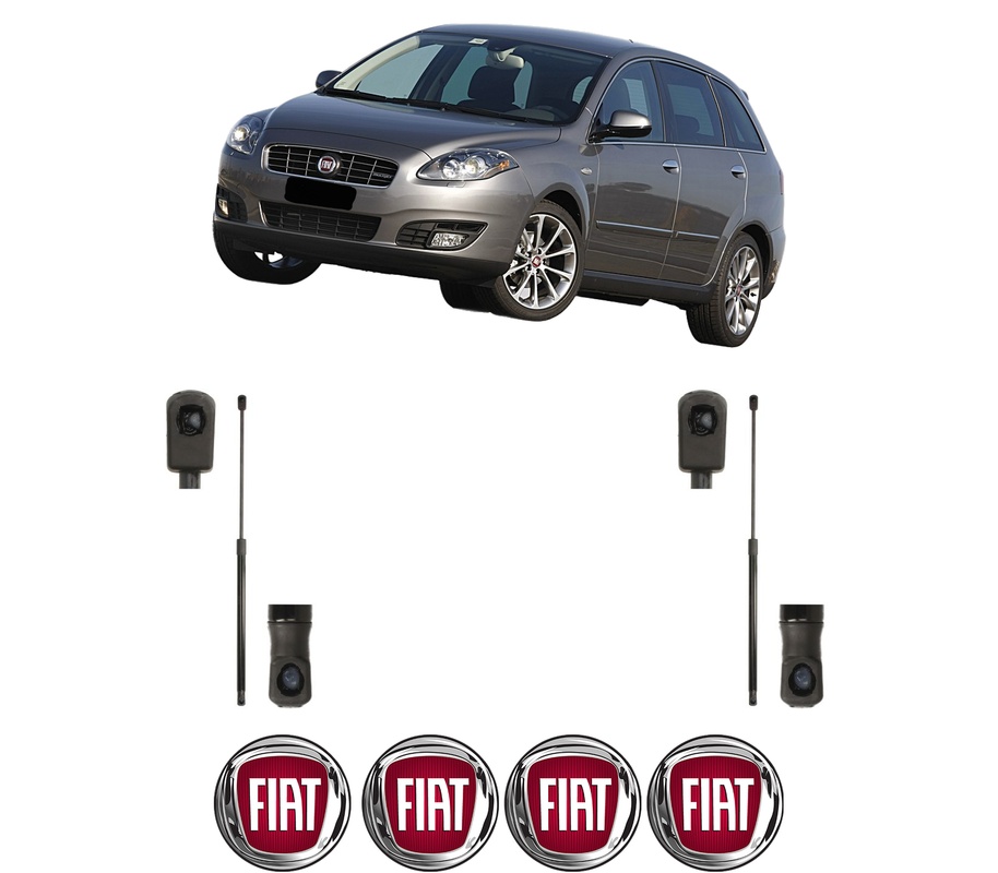 Set amortizoare portbagaj haion pentru FIAT CROMA (194_) din 2005-2011, 2 bucati, MAGNUM TECHNOLOGY, 4 stickere auto FIAT