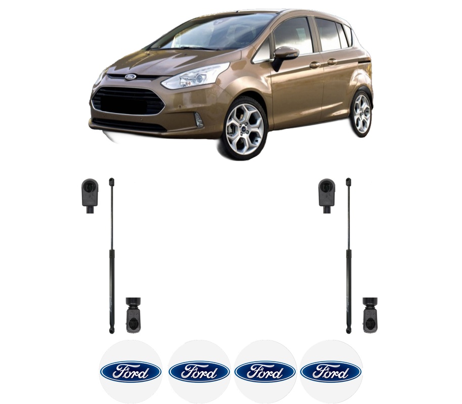 Set amortizoare portbagaj haion pentru FORD B-MAX (JK) din 2012-2016, 2 bucati, KROSNO, 4 stickere auto FORD