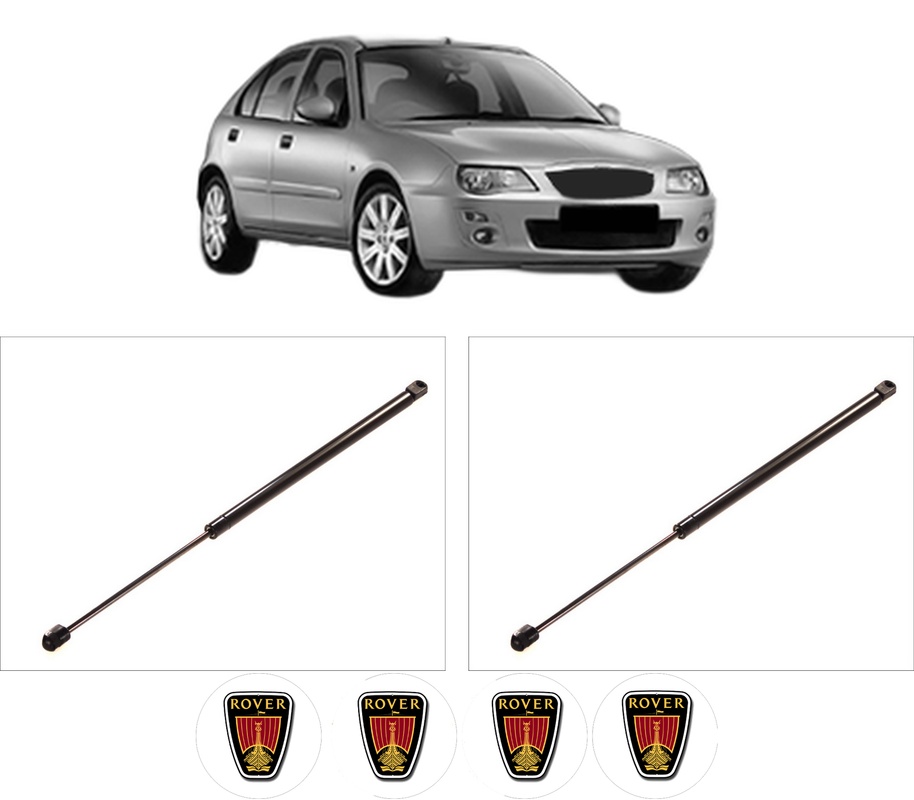 Set amortizoare portbagaj haion pentru ROVER 25 I Hatchback (RF) din 1999-2005, 2 bucati, KROSNO, 4 stickere auto ROVER