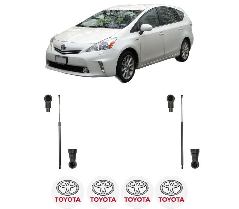 Set amortizoare portbagaj haion pentru TOYOTA PRIUS PLUS (_W4_) din 2011-2011, 2 bucati, KROSNO, 4 stickere auto TOYOTA