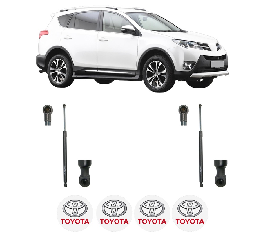 Set amortizoare portbagaj haion pentru TOYOTA RAV 4 IV VAN (_A4_) din 2012-2018, 2 bucati, KROSNO, 4 stickere auto TOYOTA