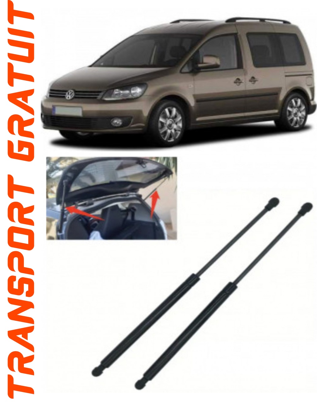 Set 2 amortizoare Haion portbagaj pentru masina VOLKSWAGEN Caddy