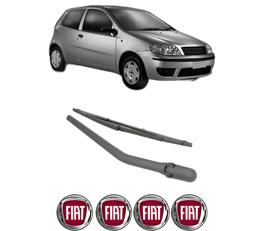 Set brat stergator spate cu lamela pentru FIAT PUNTO (188_) din 1999-2012, pentru spate, din cauciuc siliconat rezistent, Cri-Flo, 4 stickere auto FIAT