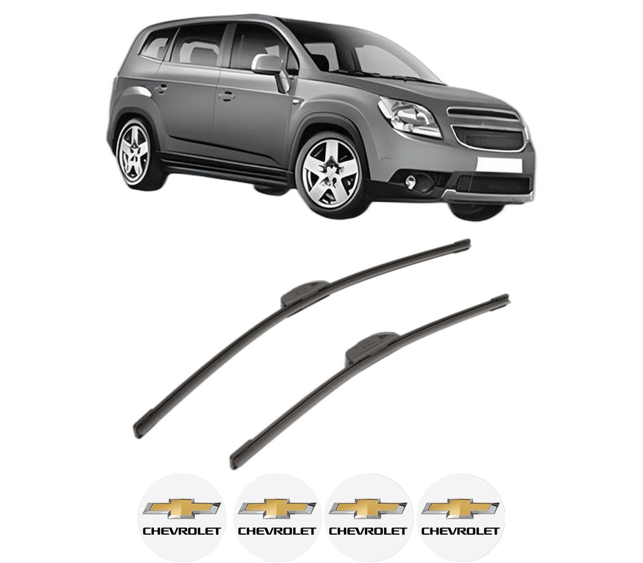 Set stergatoare auto CHEVROLET ORLANDO (J309) din 2011-2015, pentru parbriz auto, 2 bucati, Bosch Aerotwin Retrofit, din cauciuc siliconat rezistent, 4 Stickere Auto CHEVROLET