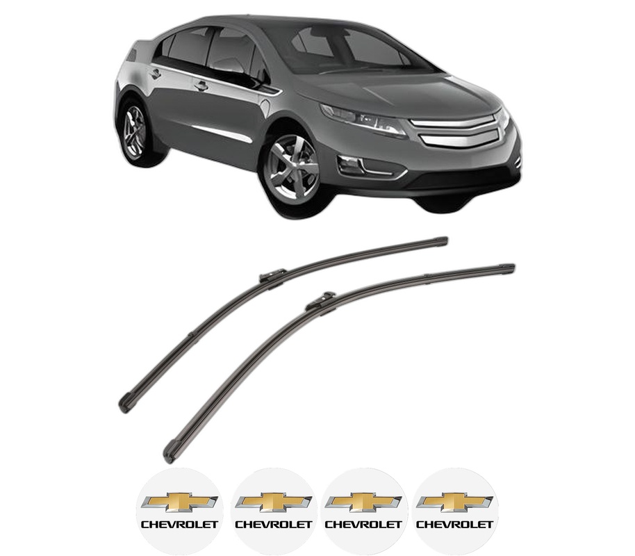 Set stergatoare auto CHEVROLET VOLT din 2011, pentru parbriz auto, 2 bucati, Valeo Silencio Xtrm, din cauciuc siliconat rezistent, 4 Stickere Auto CHEVROLET