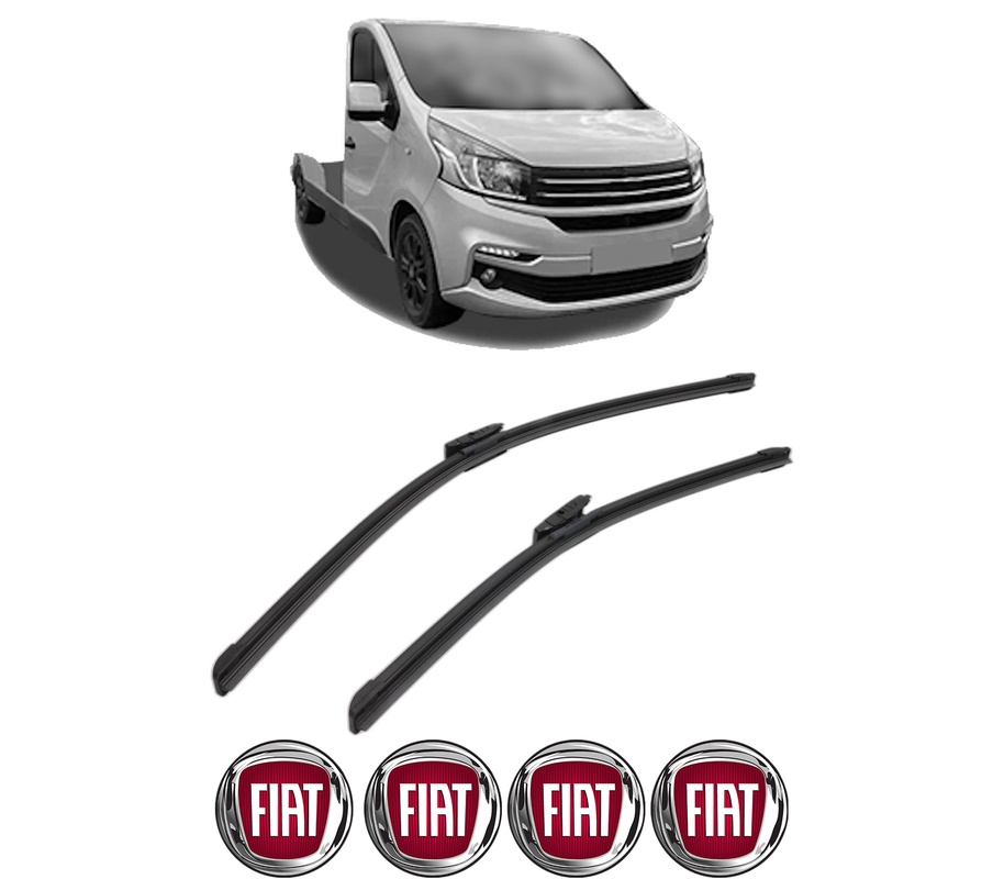 Set stergatoare auto FIAT TALENTO Platform/Chassis (296_) din 2016-2019, pentru parbriz auto, 2 bucati, Bosch Aerotwin Multi, din cauciuc siliconat rezistent, 4 Stickere Auto FIAT